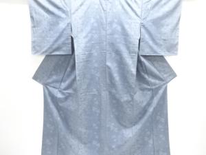 未使用品　仕立て上がり　蔦の実模様織り出し本場結城紬100亀甲着物（石下）